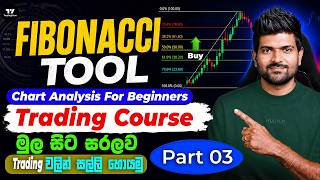 Fibonacci Retracement Tool | Chart Analysis For Beginners | Sinhala Trading Course | Part 03