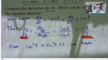 Beginners Guide to Derivatives of Parametric Curves in Calculus: Example - Chris Tisdell Live Stream