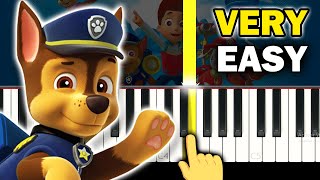 Miniatura de vídeo de "PAW PATROL - Theme Song - VERY EASY Piano tutorial"