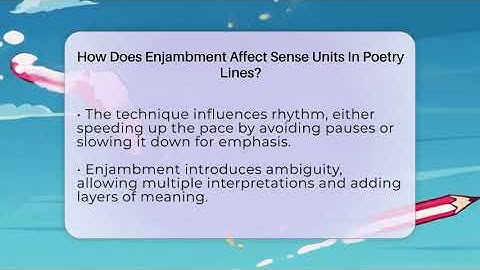 How Does Enjambment Affect Sense Units In Poetry Lines? - The Prose Path