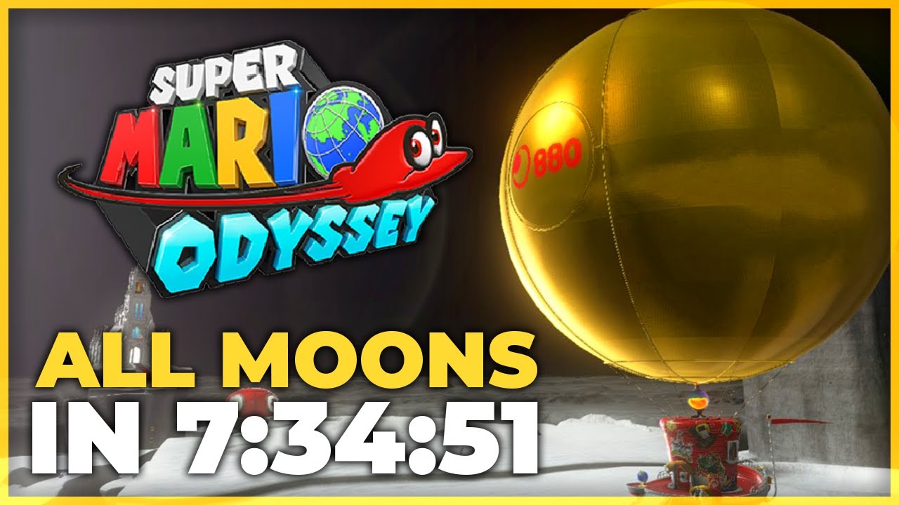 Hearing impaired Compressed Ambiguous Super Mario Odyssey All Moons Speedrun in 7:34:51 [World Record on  11/14/19] - YouTube