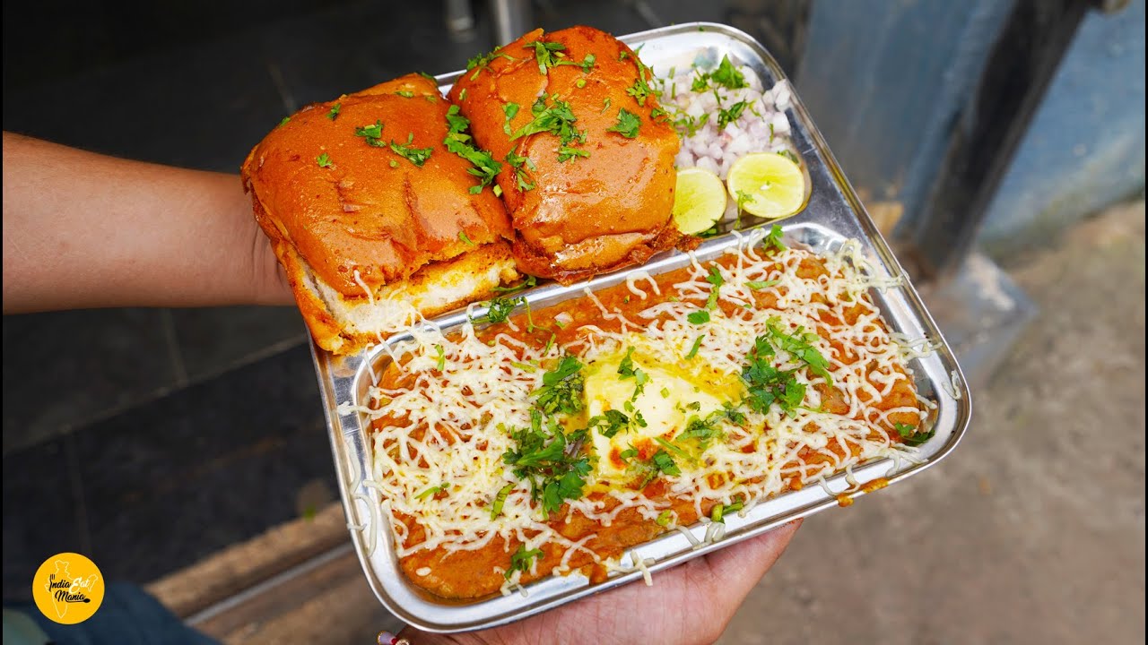 Butter Overloaded Cheese Pav Bhaji In Raipur Rs. 120/- Only l Chhattisgarh Street Food