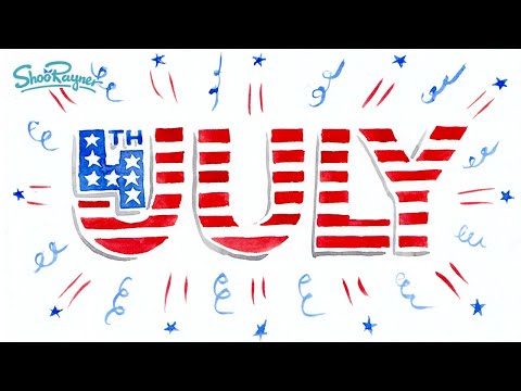 Terrific July 4th design for you to draw and paint