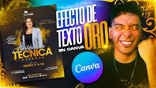 ✅ Como hacer EFECTO DE ORO en TEXTOS de CANVA   Tutorial 2023