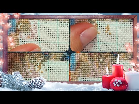 Процесс вышивки крестом🪡//Cross-stitch