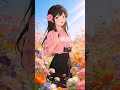 Beautiful flowers with beautiful girl 🌺#cartoon #anime # Rainbow kids Tv