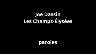 Joe Dassin-Les Champs Élysées-paroles