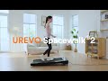 Urevo spacewalk under desk treadmill with  innovative auto incline