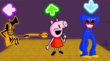 FNF Character Test | Gameplay VS Playground | VS Peppa | VS Bill Cipher | VS HD Huggy Wuggy
