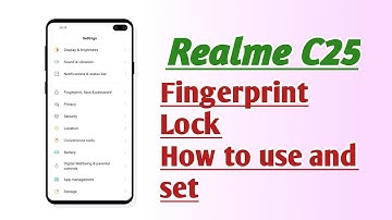 Realme C25 , How to use and set Fingerprint Lock Full setup