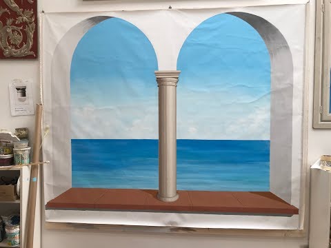 trompe l'oeil workshop smashed on the seascape