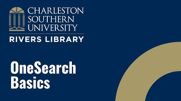 Using OneSearch Basics