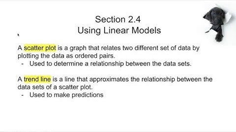 2.4 Using Linear Models