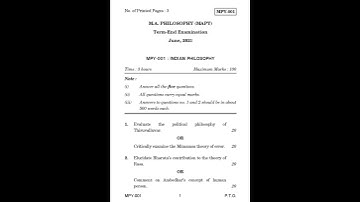 MPY - 1   June 2021 Question Paper