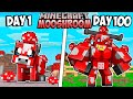 I Survived 100 Days as a MOOSHROOM in Minecraft