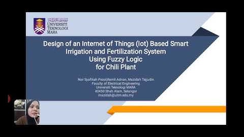 Smart Irrigation and Fertilization System with IOT using Fuzzy Logic for Chili Plant