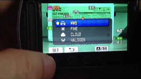 JVC HM300 white balance settings