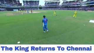 M.S Dhoni Enter In Chepauk Stadium And Fan Gone Crazy - completes milestone of 100th Half-century
