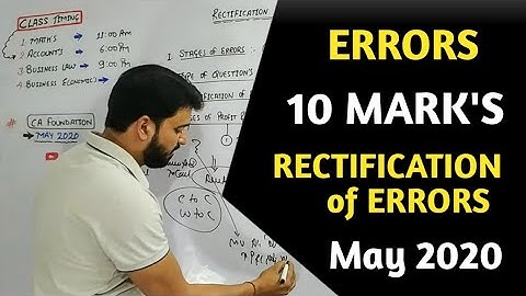 Rectification of Errors l Uses of P&L Adjustment A/C Tricks