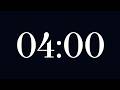 4 Minute Timer ⏳ with no music