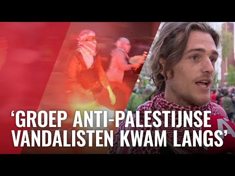 Tegendemonstranten veroorzaken opstootje bij demonstratie Roeterseiland