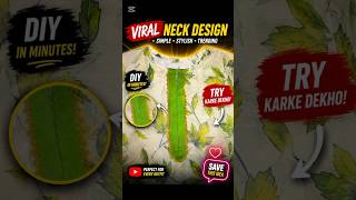 Beautiful viral neck design ✨Easy stitching tutorial for beginners 💚Try this stylish design