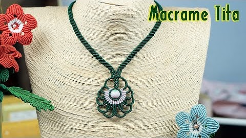 Macrame necklace tutorial | Macrame pendant Stone Tutorial Labradorite Pendant
