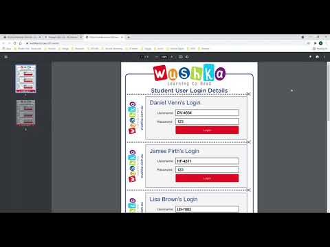 Wushka How-To - Share Student Login Details