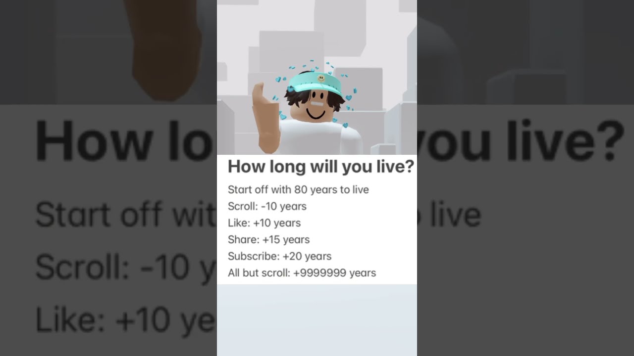 How Long Will You Live Roblox Fun Trending Subscribe Fyp 