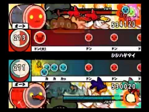 【太鼓の達人 CS5】シシハゲマイ（むずかしい・2人用譜面）【オート動画】