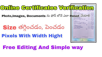 CPGET|EdCET Documents Resize for Online Certificate Verification | Edit Images Documents in Phone