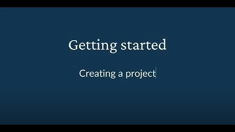 Creating a project in Aprao