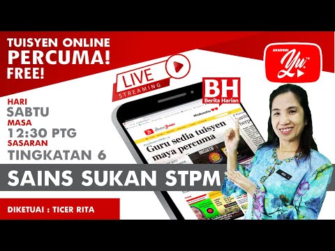 SAINS SUKAN STPM SEM2, ULANG KAJI SEMESTER 2 (SIRI 8) OLEH TICER RITA #30