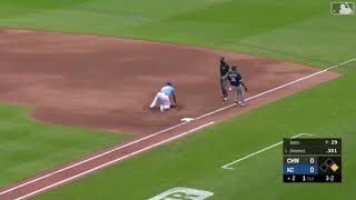 Jakob Junis makes an insane double play!