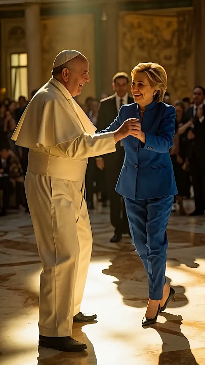 Pope dance with Hillary Clinton