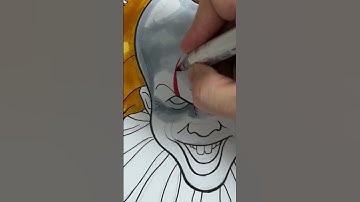 Learn to draw Pennywise. Unleash your inner artist at www.kidscartoonacademy.com #pennywise