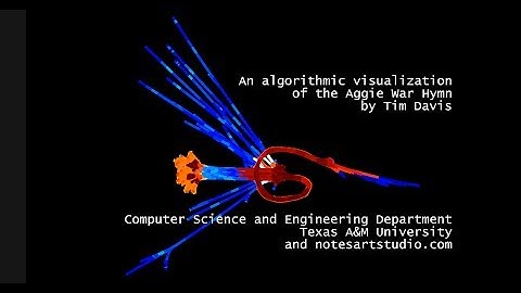 Aggie War Hymn - Algorithmic Artwork by Dr. Tim Davis