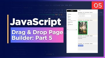 How to build Drag and Drop Page Builder Vanilla JavaScript part 5