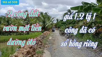 Bán 2 công đất vườn giá rẻ chỉ 1,2 tỷ 1 công mặt tiền đường ôtô ở chợ gạo mã số 508