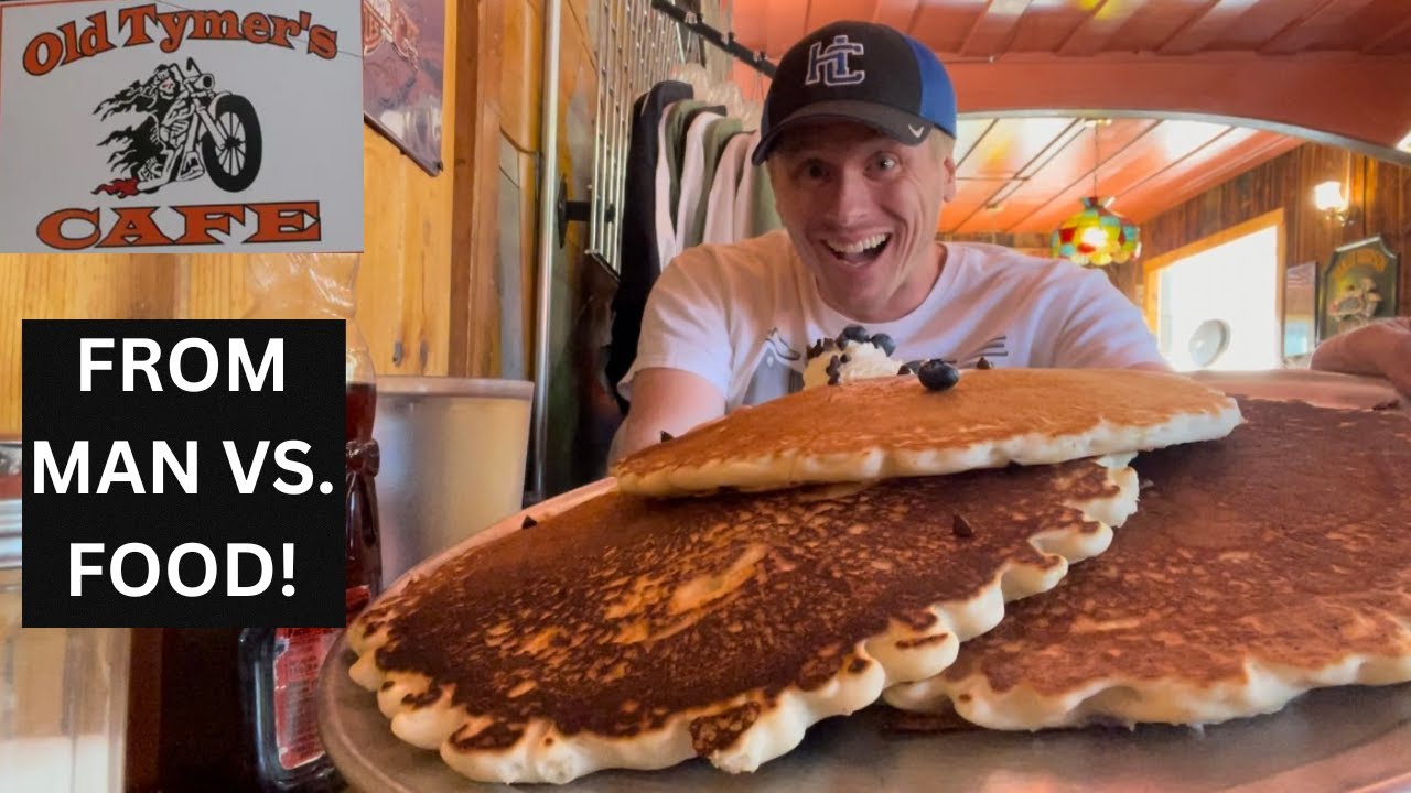 Giant Pancake Challenge in New Mexico Old Tymers Cafe's Pancake