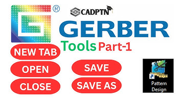 Gerber Beginner Tutorial How to use gerber icon ,Gerber Tools 1- New Tab, Open, Close, Save, Save As
