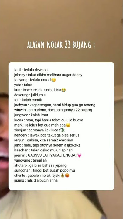 alasan nolak 23 bujang#nct#nct127# ctdream#wayv