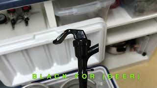 Serving Homebrewed Beer In Mini Cornelius Keg Tapped By Sodastream Co2 60L Cartridge,Portable,Fizzy