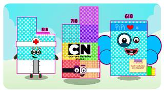 Numberblocks 518, 618 & 718 with Colorful Blocks ⭐ #numberblocks
