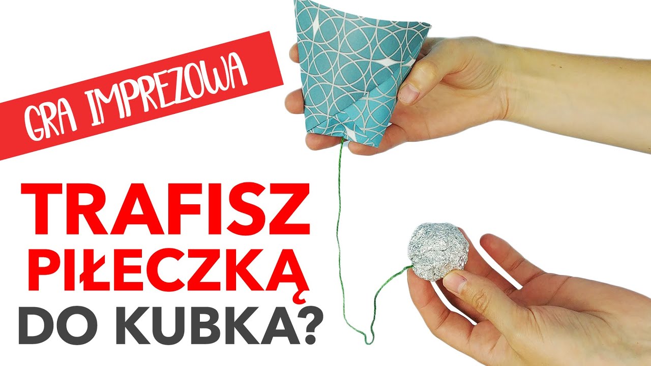 GRA ZRĘCZNOŚCIOWA KUBEK I PIŁKA - GRA IMPREZOWA - ZŁAP PIŁKĘ W KUBEK