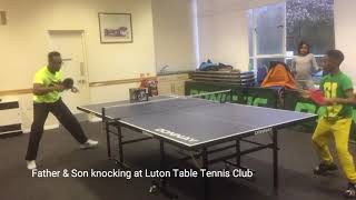 Having A Knock With My Son Enrique At Luton Table Tennis Club