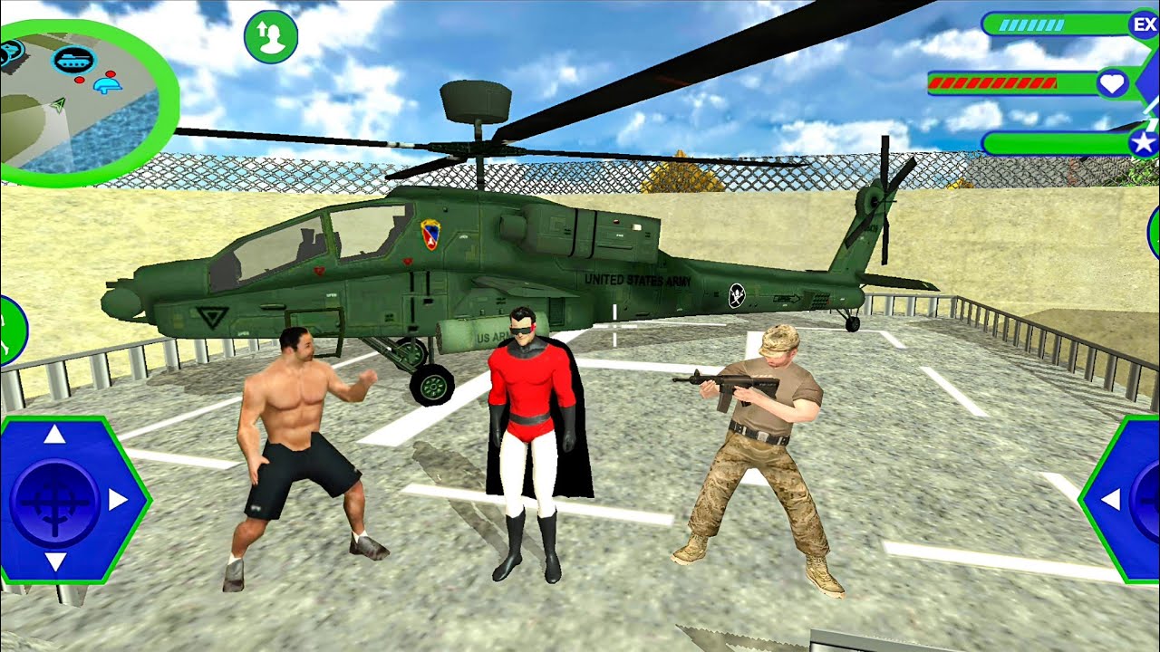 Flying Superhero City Rescue Rope Hero - Fly Army Helicopter in City #2 - Android Gameplay