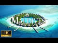 FLYING OVER MALDIVES (4K Video UHD) - Relaxing Music With Beautiful Nature Video For Stress Relief