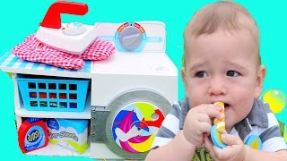 Toy Review Melissa &amp; Doug Washing Machine Wooden Laundry