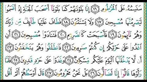 واجب جديد #جزء_تبارك #سورة_القلم الآيات ١٦_١٨